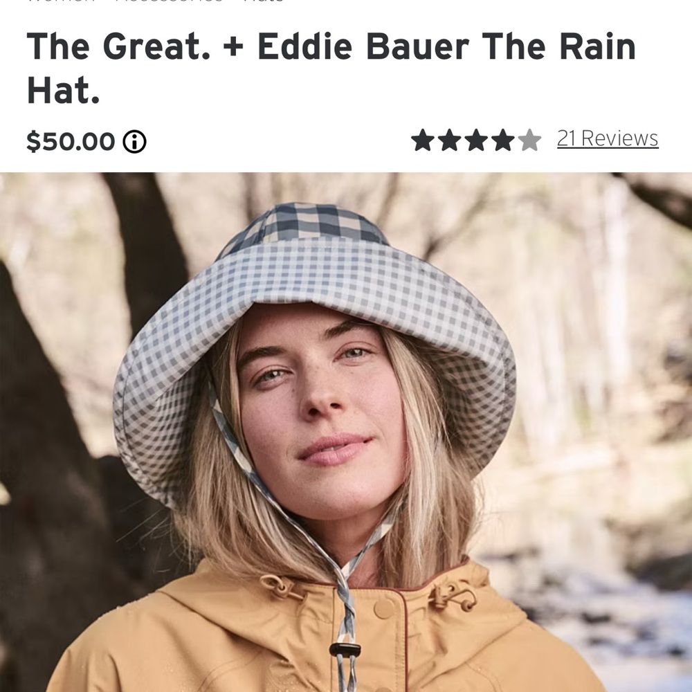 Eddie Bauer Blue Checkered Women's Hat